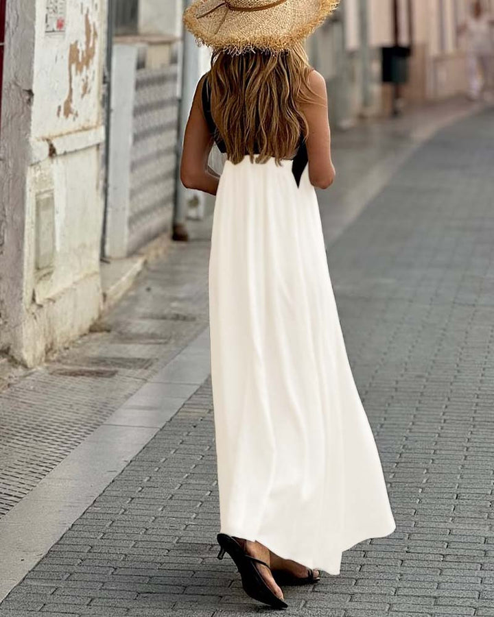 Linde | Elegant Cross Neck Dress