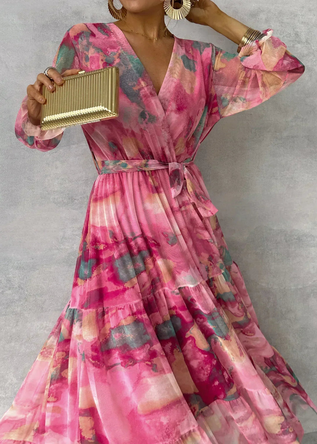 Amber | Floral Print Wrap Dress