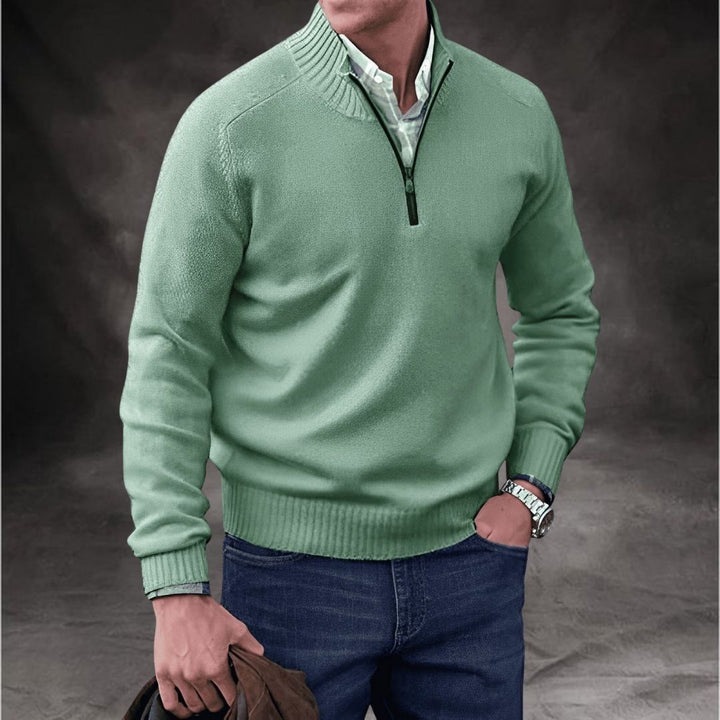 Benoit | Elegant Cashmere Zip Sweater