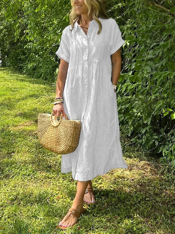 Angela | Stylish Striped Dress