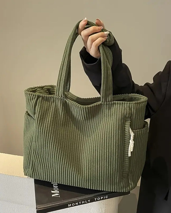 Matilda | Trendy Ribbed Tote Bag
