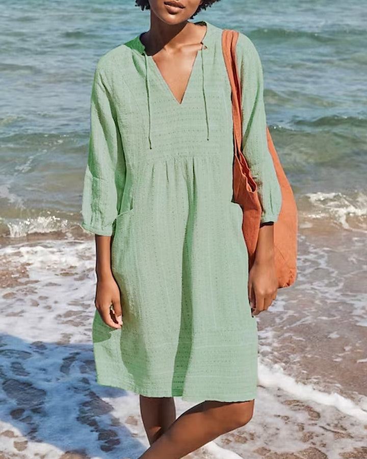 Sanne | Solid Colour Resort Dress with Pocket