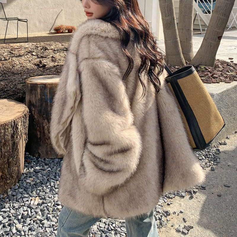 Astrid | Oversized Comfortable Warm Lapel Fur Coat