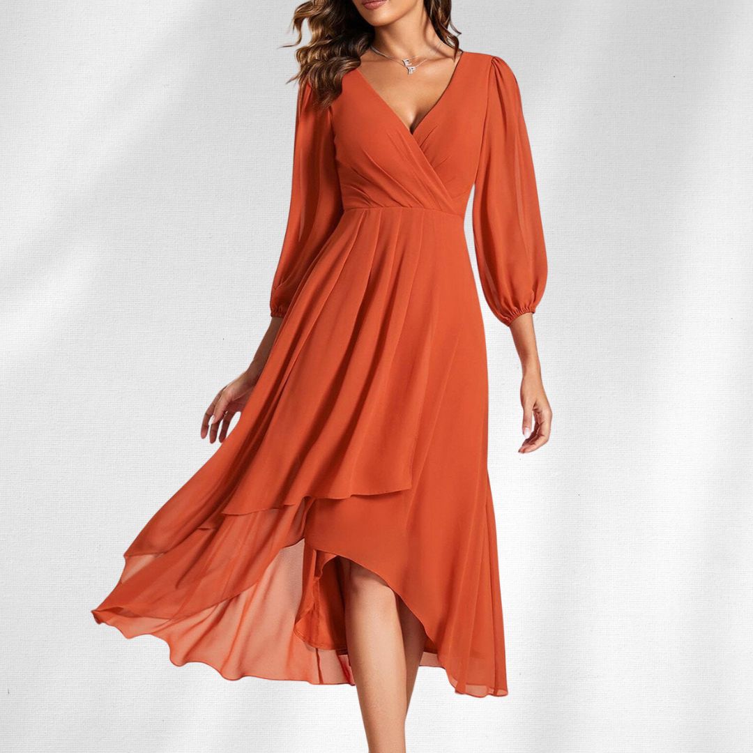 Isabella | Elegant V-Neck Dress