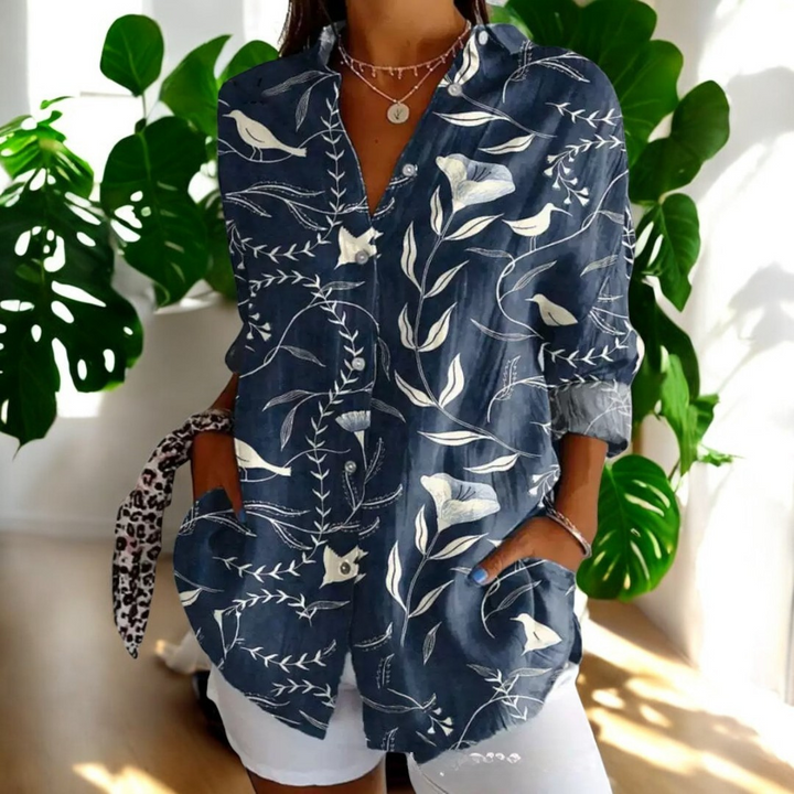 Nima | Elegant Floral Print Blouse