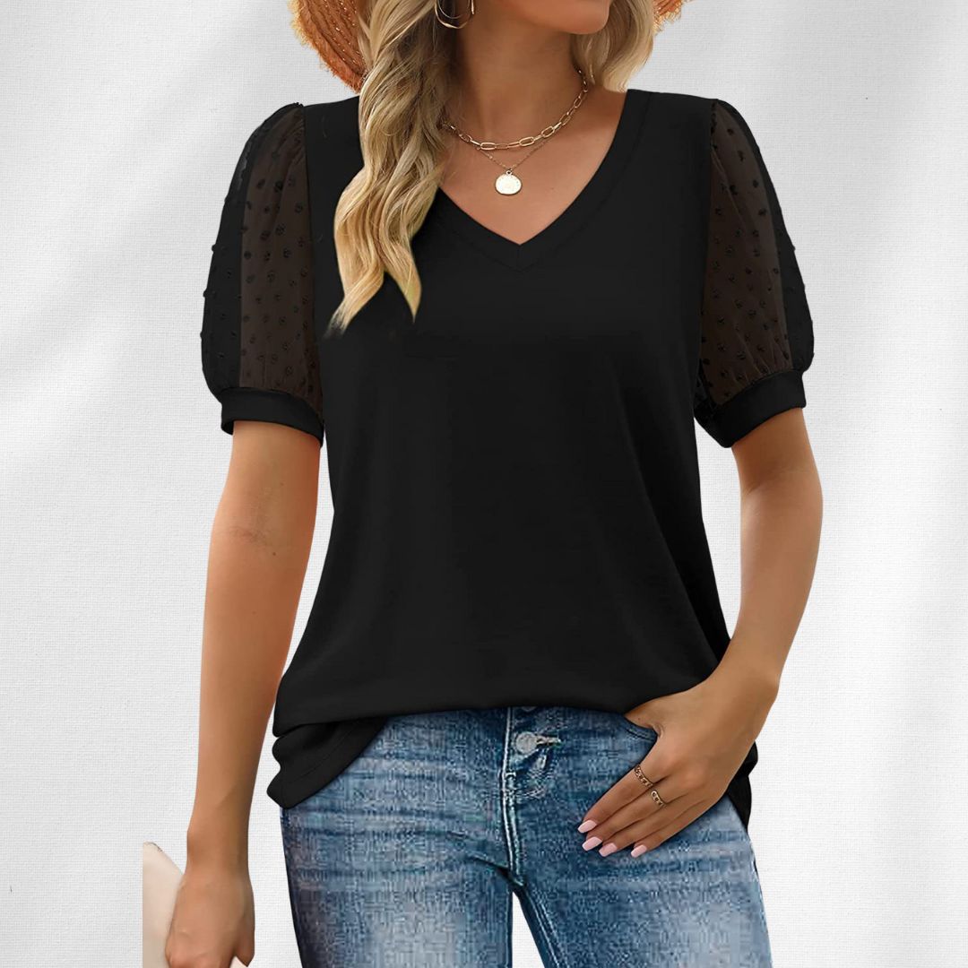 Catherine | Elegant V-Neck Top