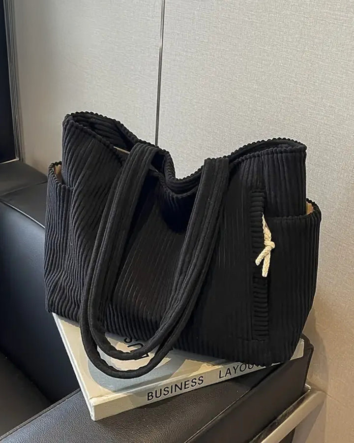 Matilda | Trendy Ribbed Tote Bag
