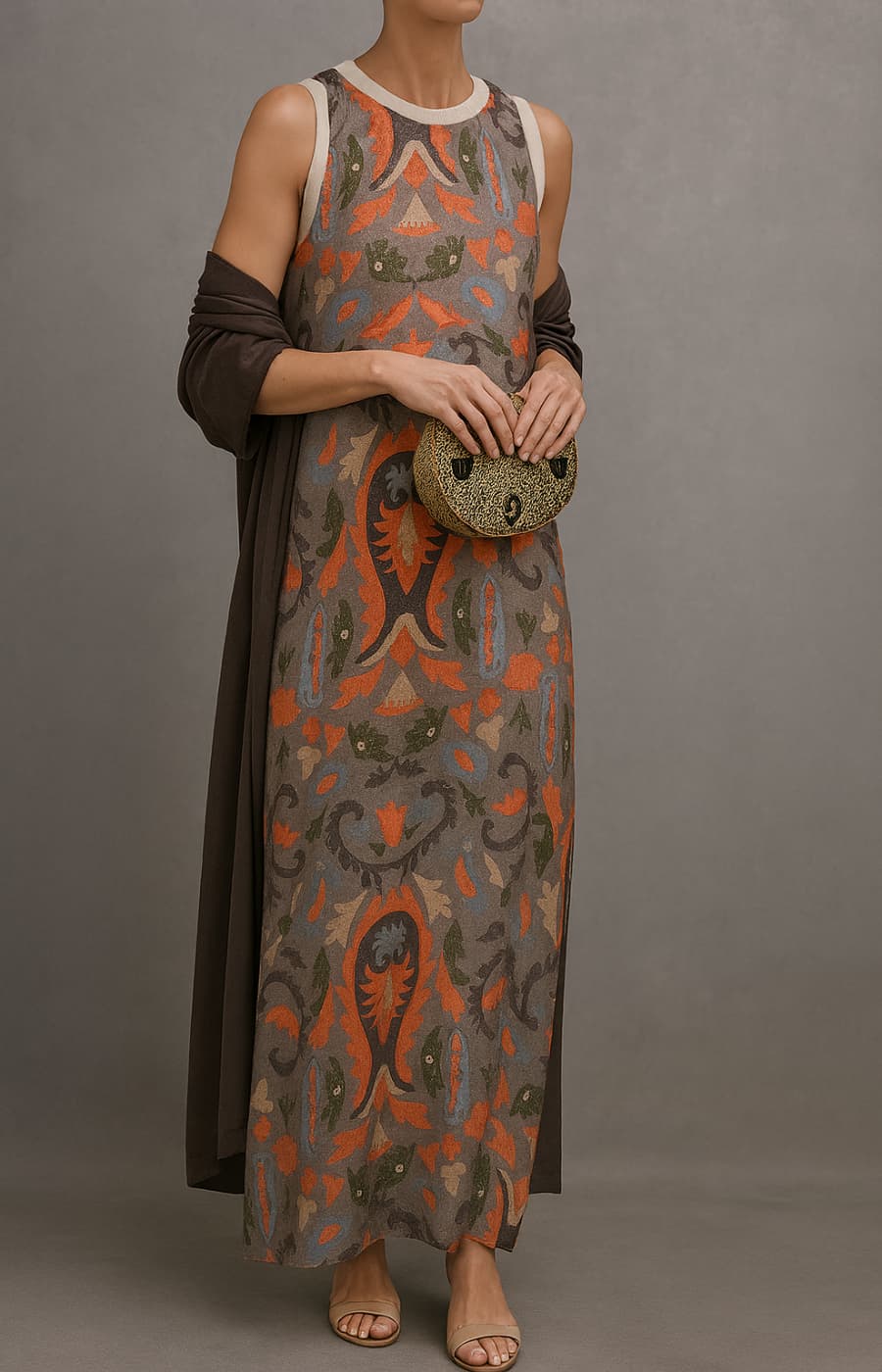 Fenella | Elegant Printed Dress Set