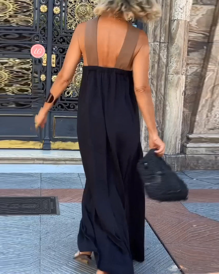Linde | Elegant Cross Neck Dress