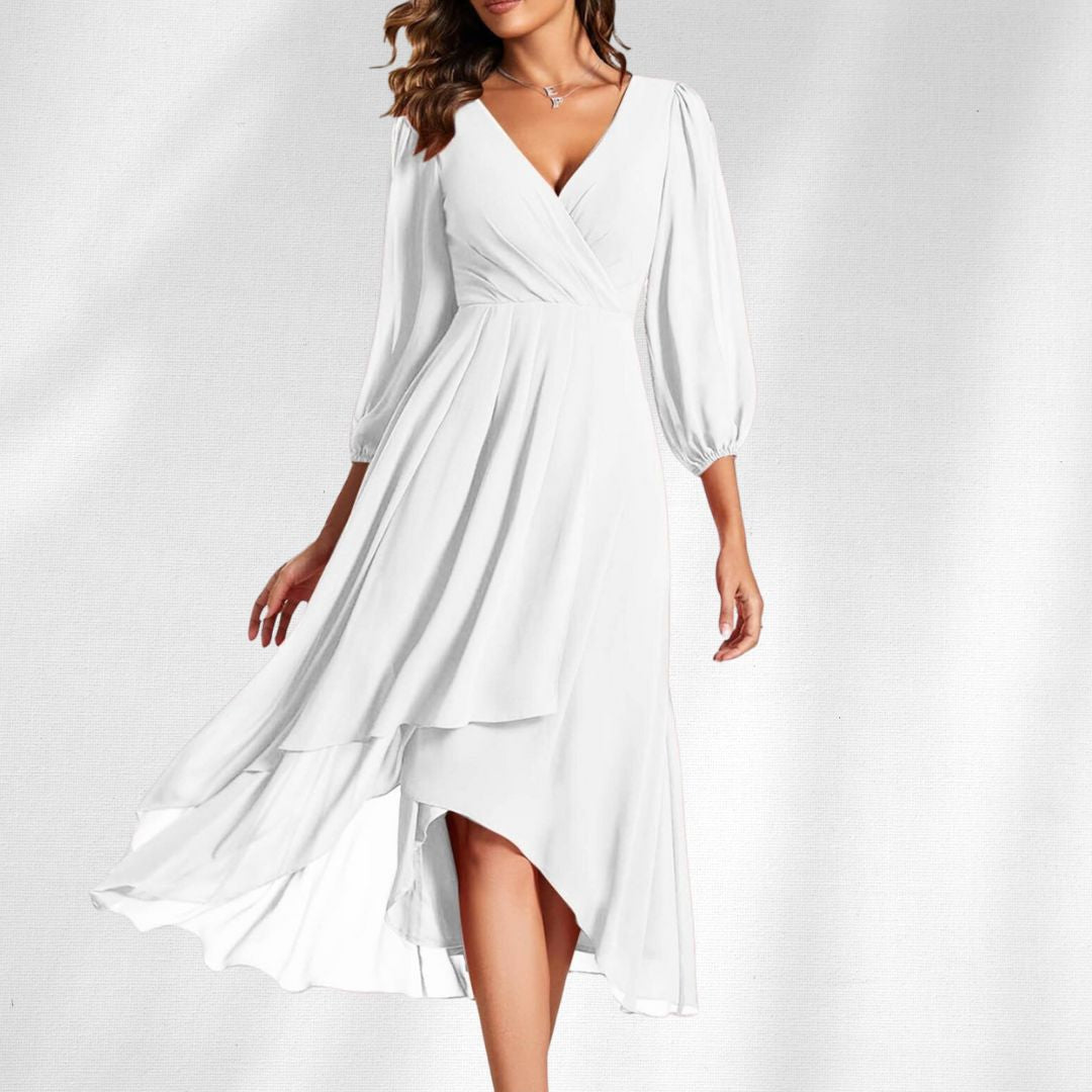 Isabella | Elegant V-Neck Dress