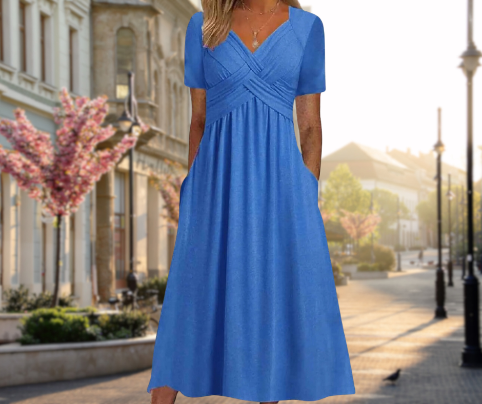 Claire | Elegant Midi Dress with Tummy Coverage