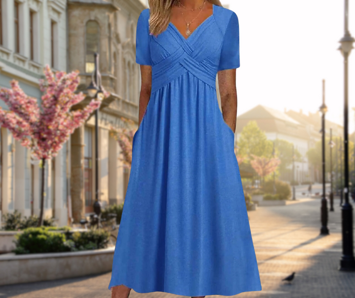 Claire | Elegant Midi Dress with Tummy Coverage