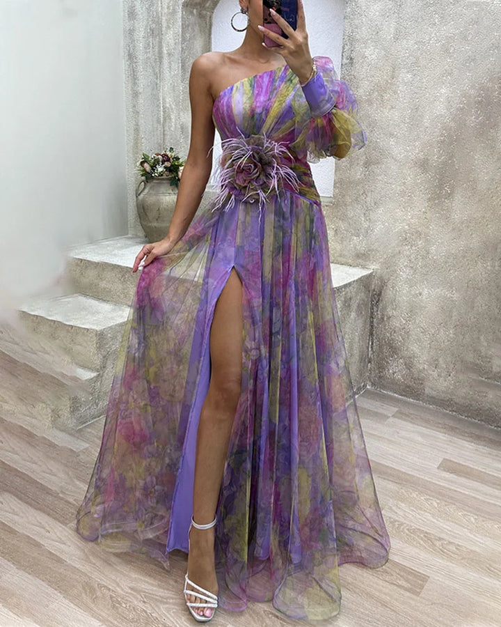 Cecile | One Sleeve Maxi Dress