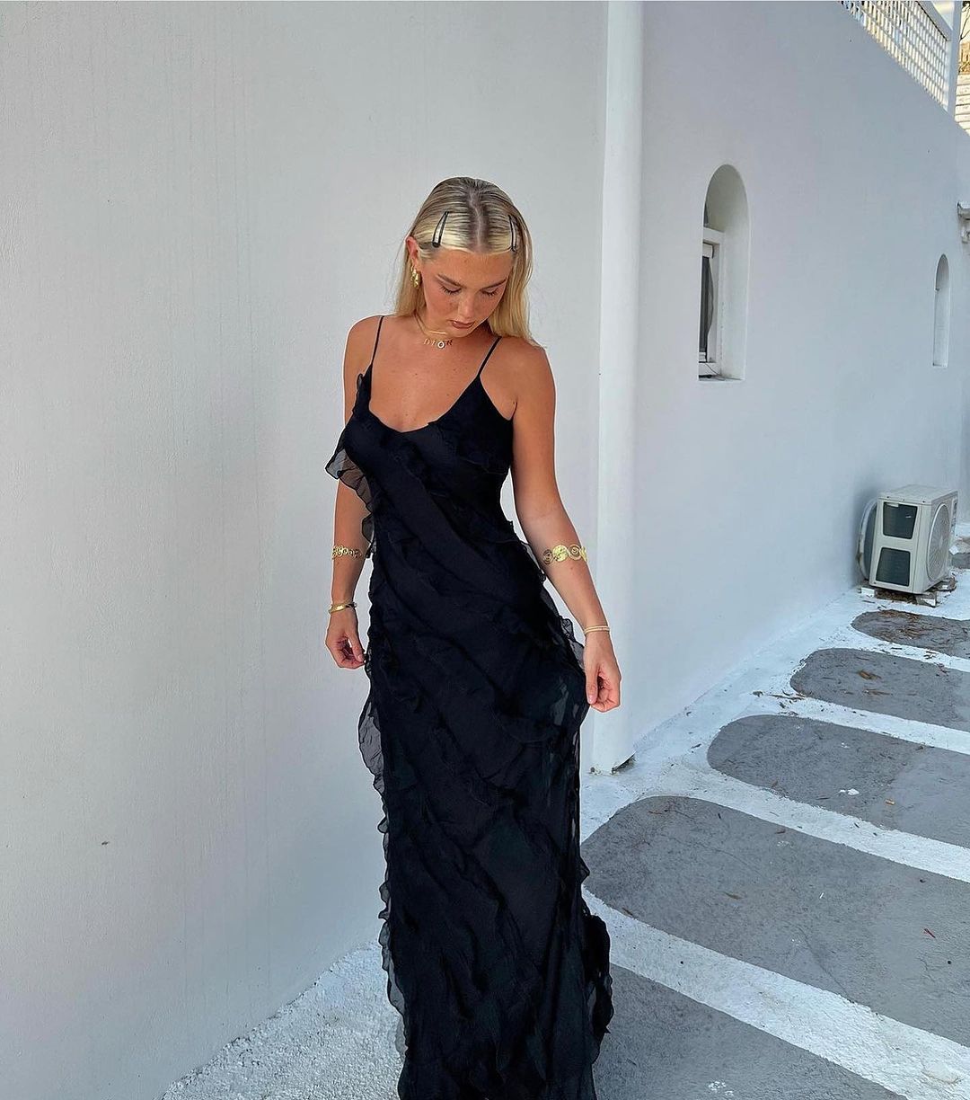 Sara | Ruffled Maxi Dress