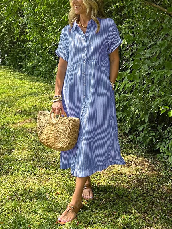 Angela | Stylish Striped Dress