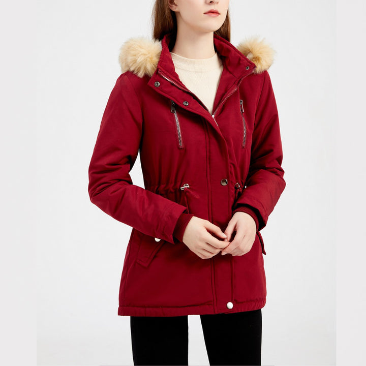 Ashleigh | Cashmere Lined Warm Detachable Fur Hood Jacket