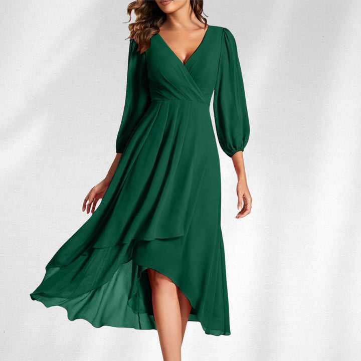 Isabella | Elegant V-Neck Dress