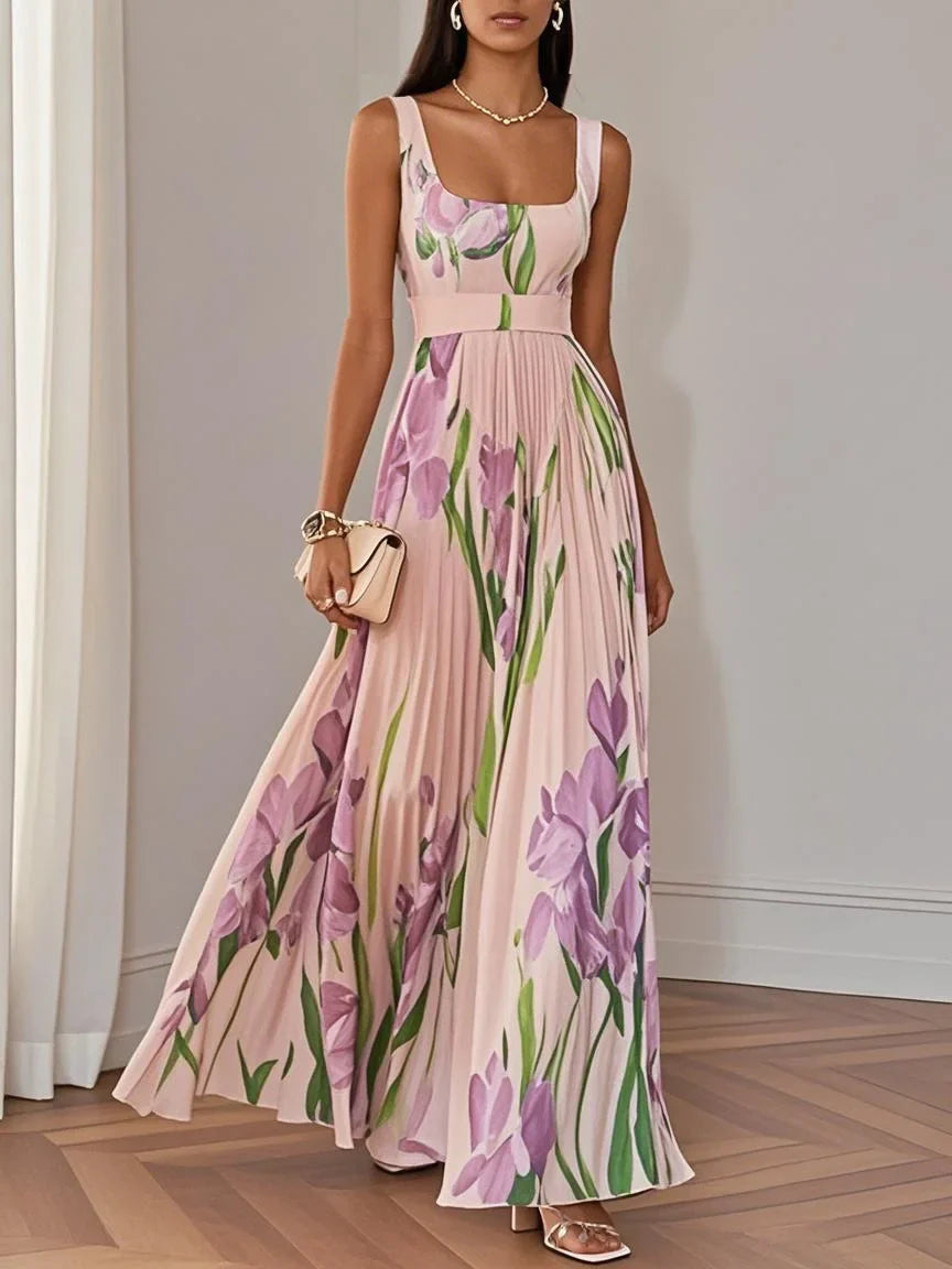 Mary | Elegant Pleated Maxi Dress