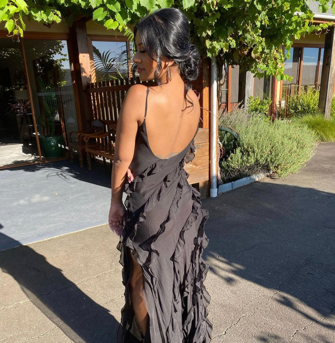 Sara | Ruffled Maxi Dress