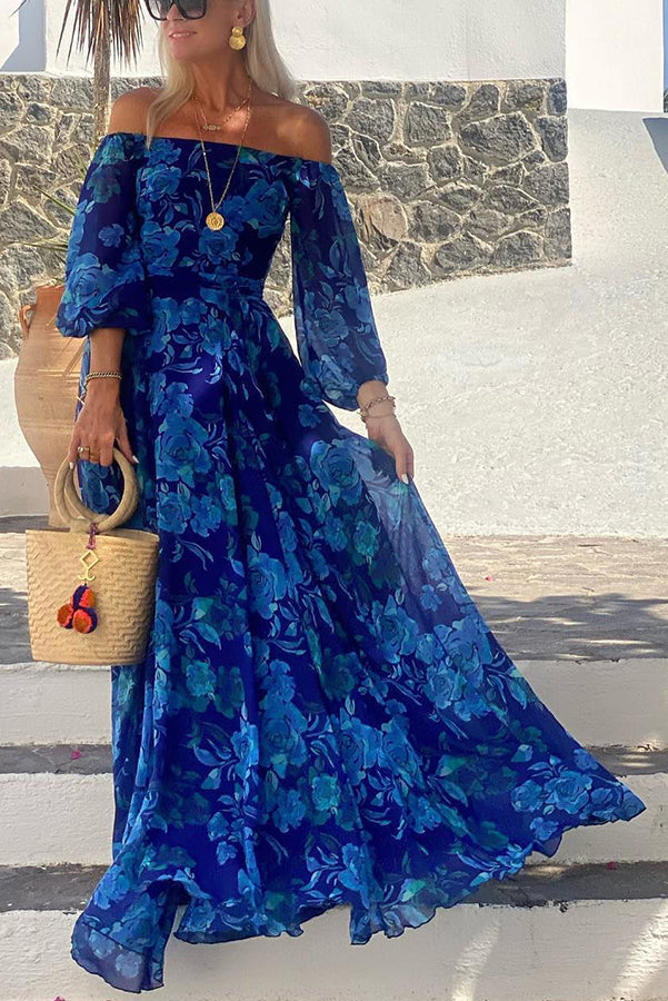 Francesca | Timeless Floral Off-Shoulder Dress