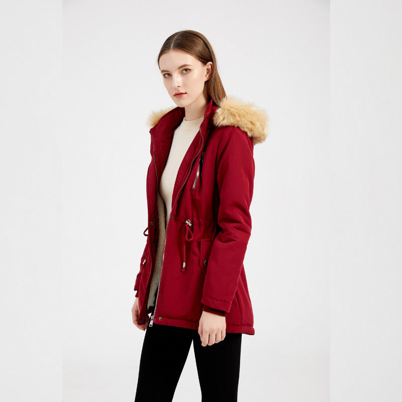 Ashleigh | Cashmere Lined Warm Detachable Fur Hood Jacket