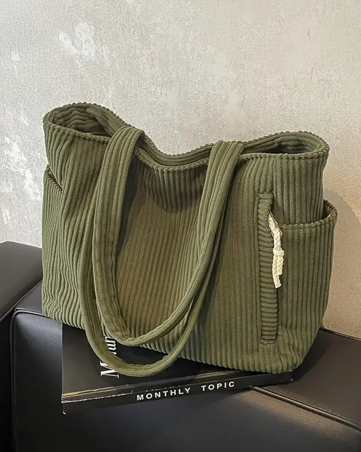 Matilda | Trendy Ribbed Tote Bag