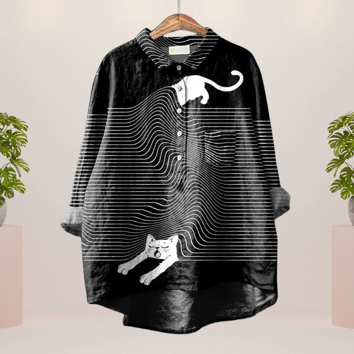 Frida | Artistic Print Trendy Blouse