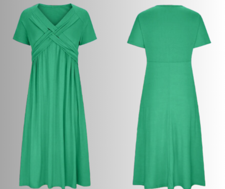 Claire | Elegant Midi Dress with Tummy Coverage