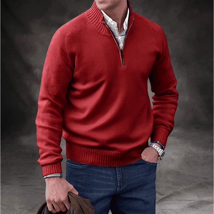 Benoit | Elegant Cashmere Zip Sweater