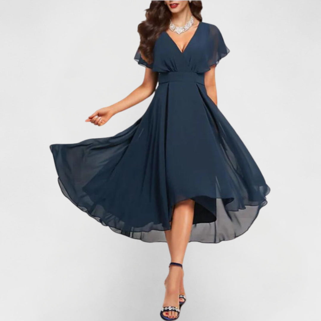 Catalin | Classy Flowing V-Neck Dress