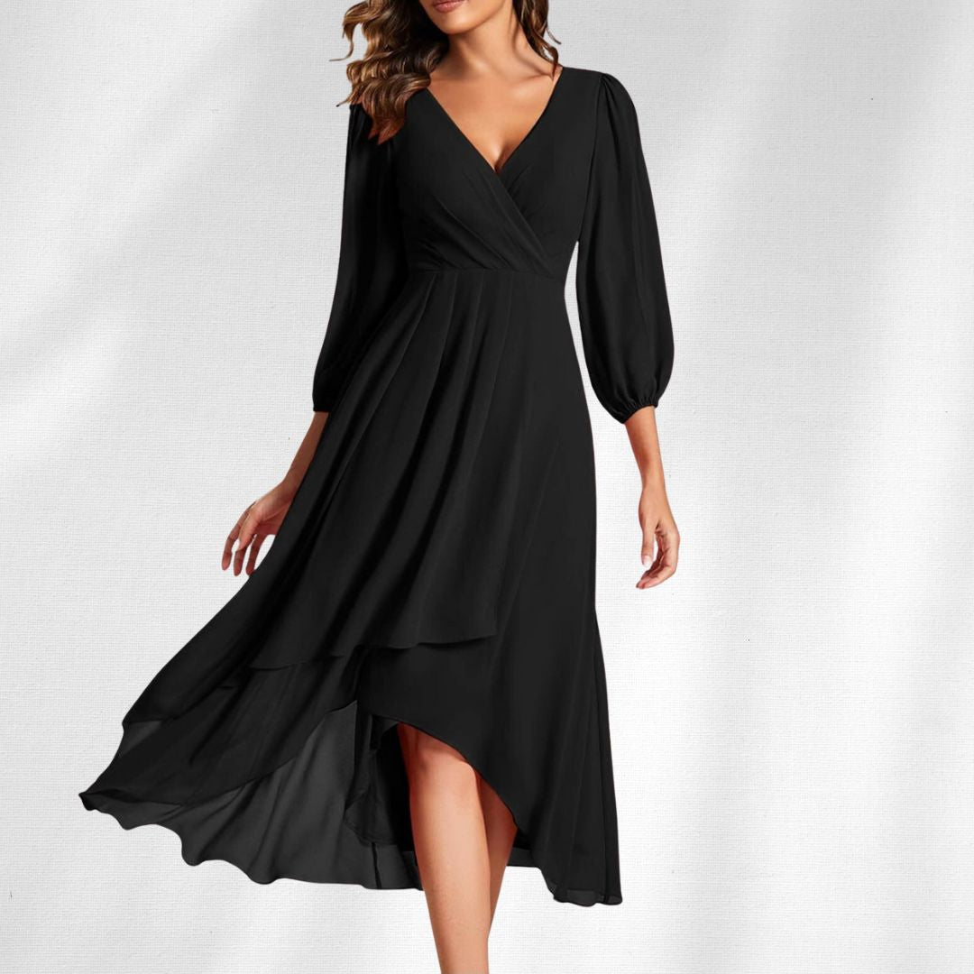 Isabella | Elegant V-Neck Dress