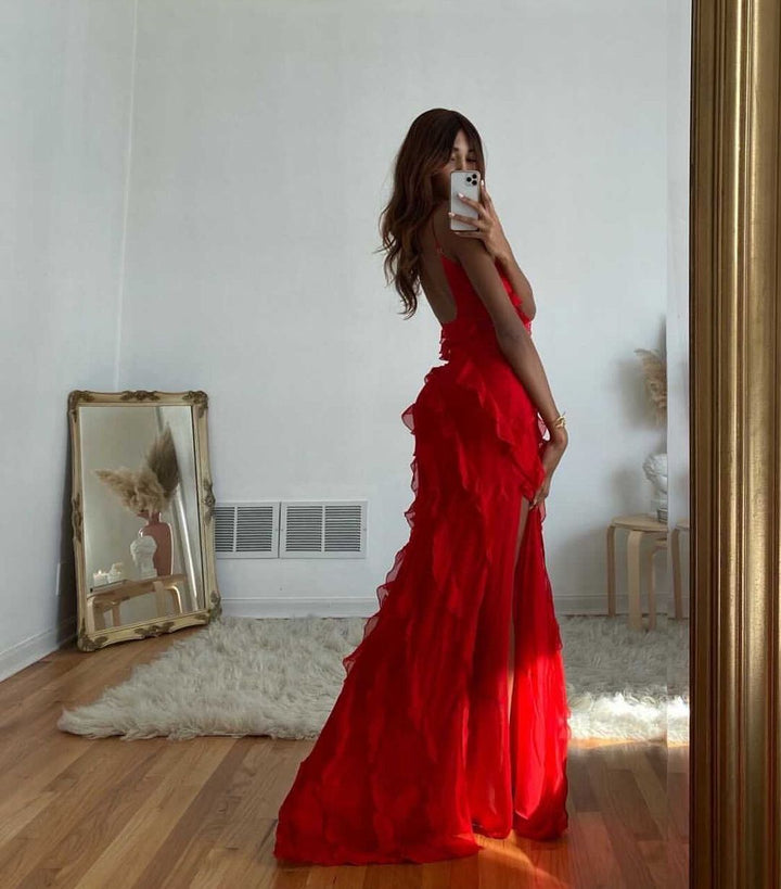 Sara | Ruffled Maxi Dress