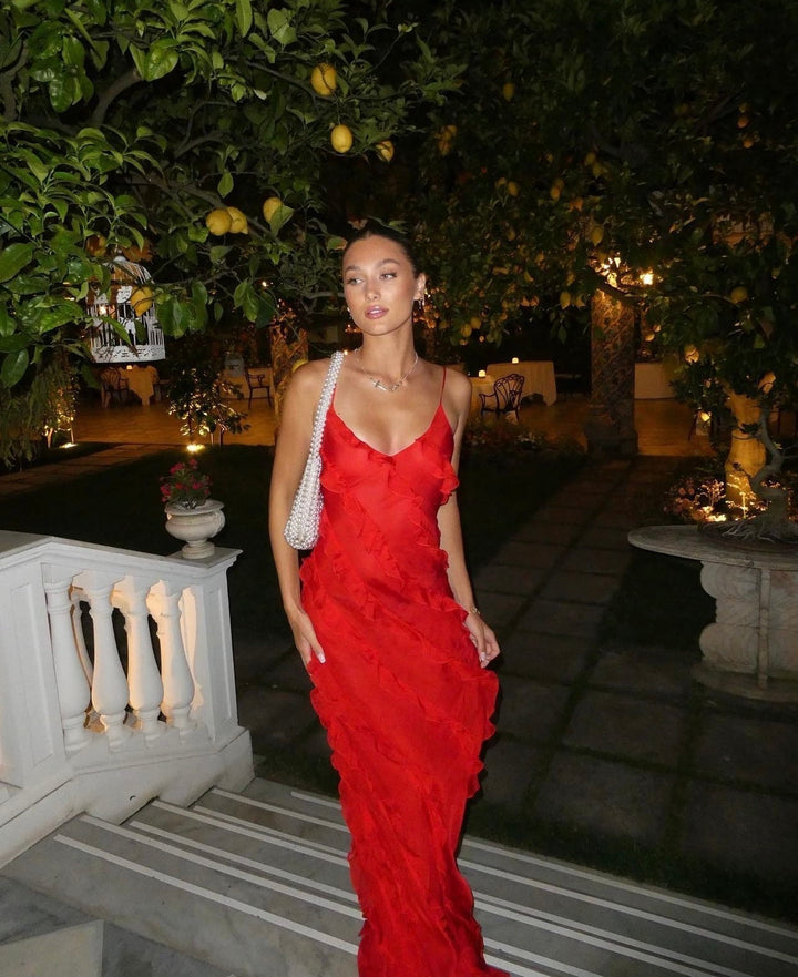 Sara | Ruffled Maxi Dress