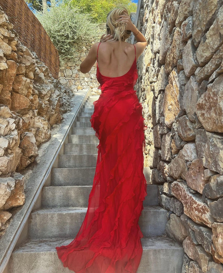 Sara | Ruffled Maxi Dress