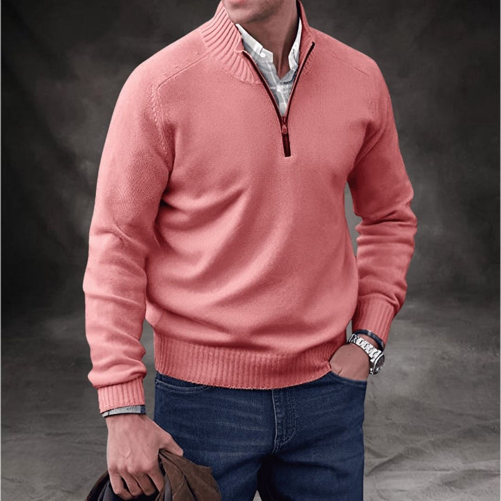 Benoit | Elegant Cashmere Zip Sweater