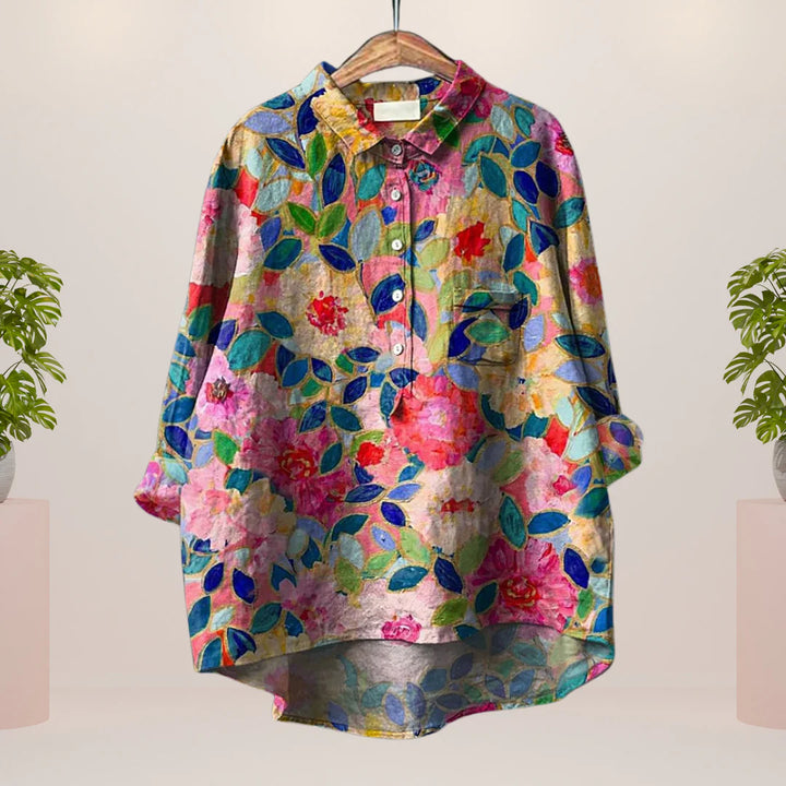 Frida | Artistic Print Trendy Blouse