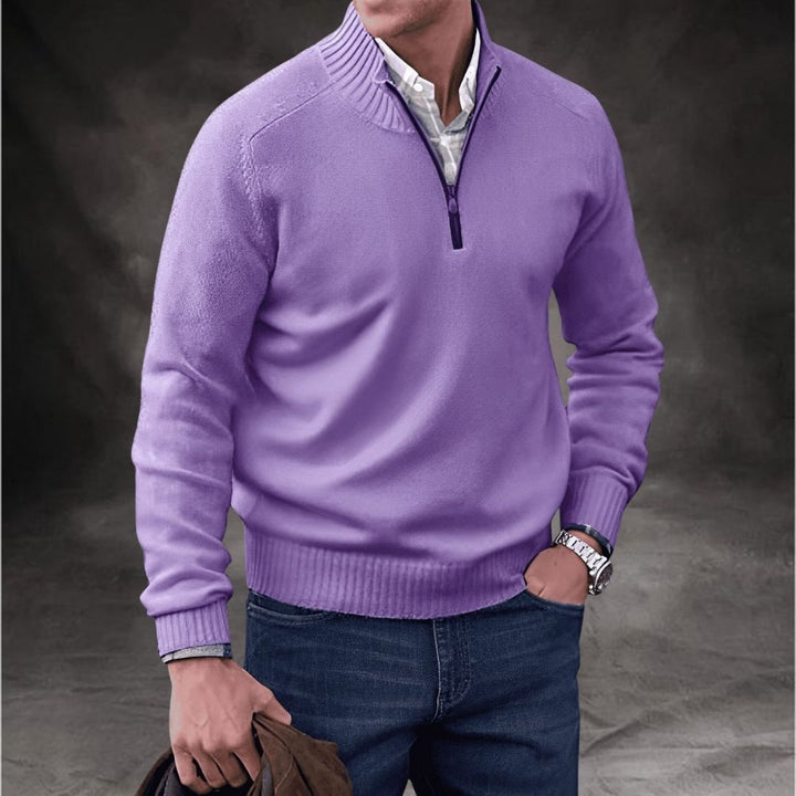 Benoit | Elegant Cashmere Zip Sweater