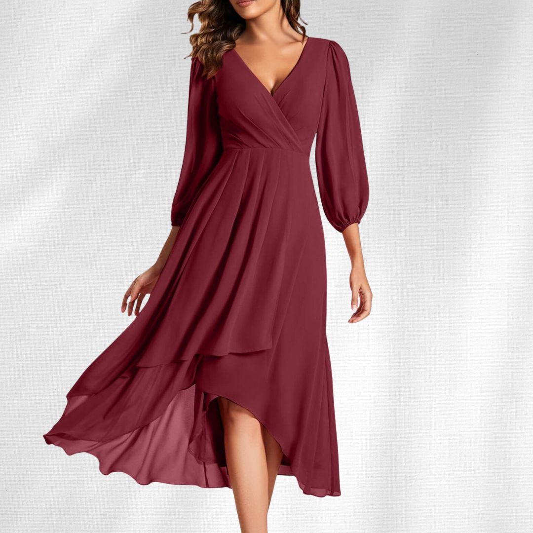 Isabella | Elegant V-Neck Dress