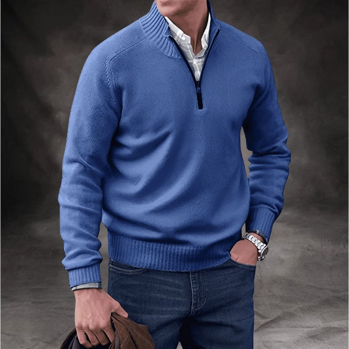 Benoit | Elegant Cashmere Zip Sweater