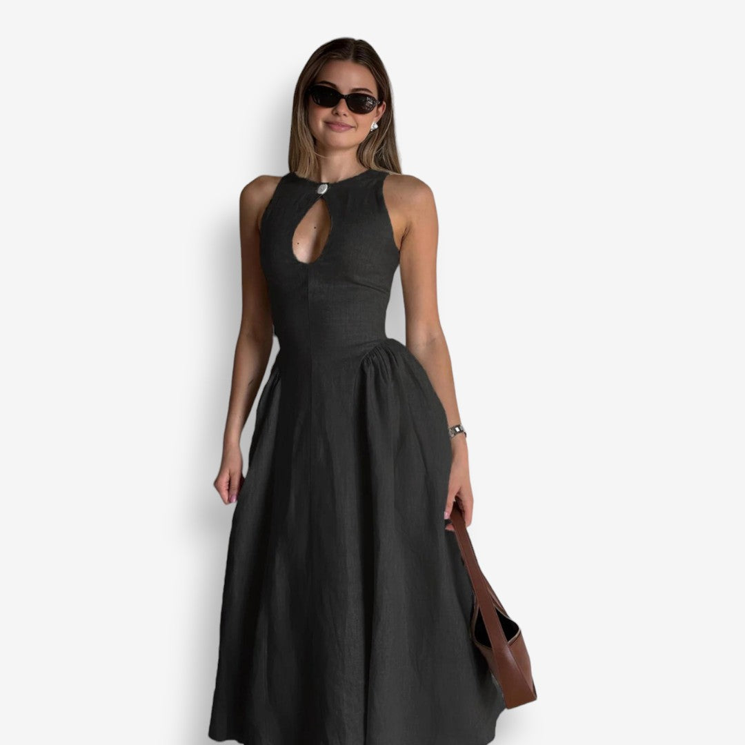 Karlie | Classic Teardrop Sleeveless Maxi Dress