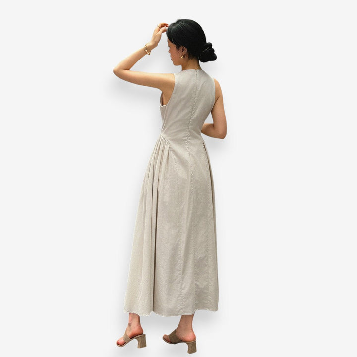 Karlie | Classic Teardrop Sleeveless Maxi Dress