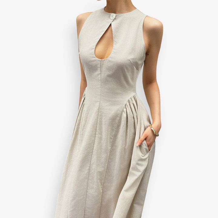 Karlie | Classic Teardrop Sleeveless Maxi Dress