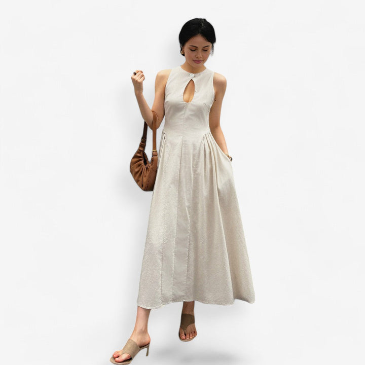 Karlie | Classic Teardrop Sleeveless Maxi Dress