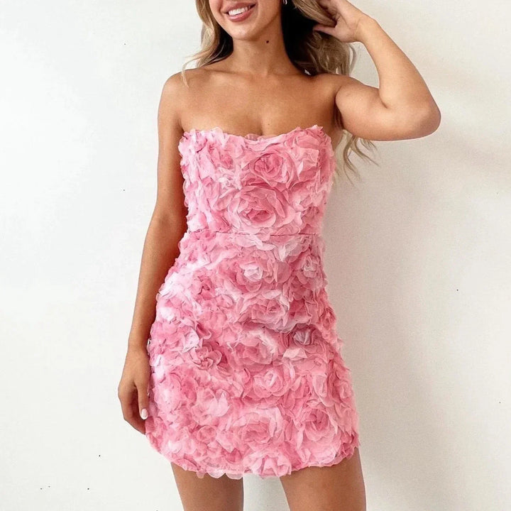 Rosabella | Strapless Rose Dress