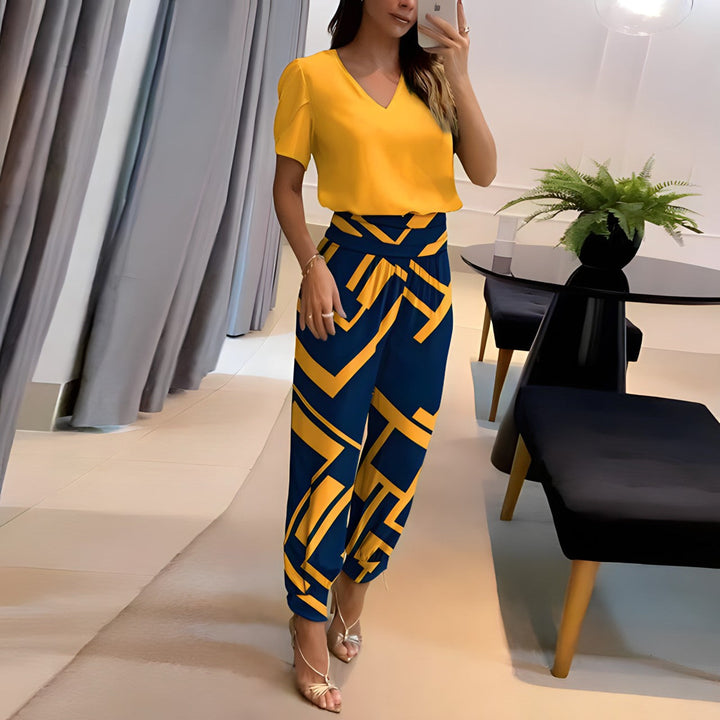 Elena | Stylish Blouse and Trousers Set with Tummy Coverage