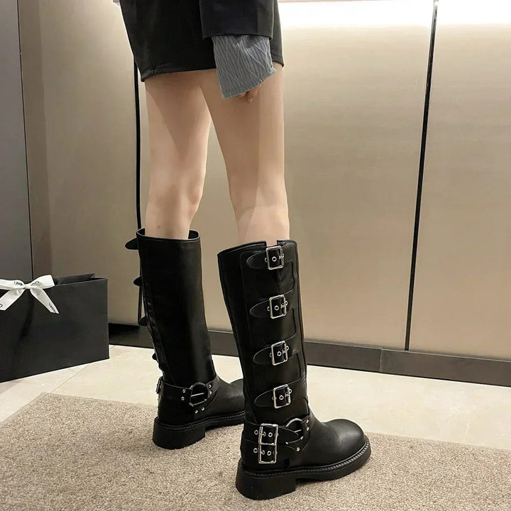 Kyline | Elegant Knee-High Platform Boots