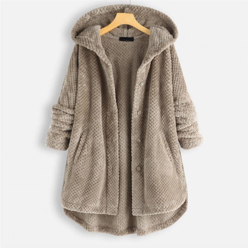 Alana | Chic Ribbed Coat with Elegant Hood