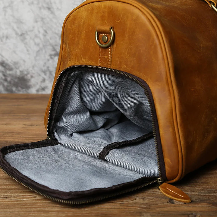 Ethan | Vintage Leather Duffle Bag