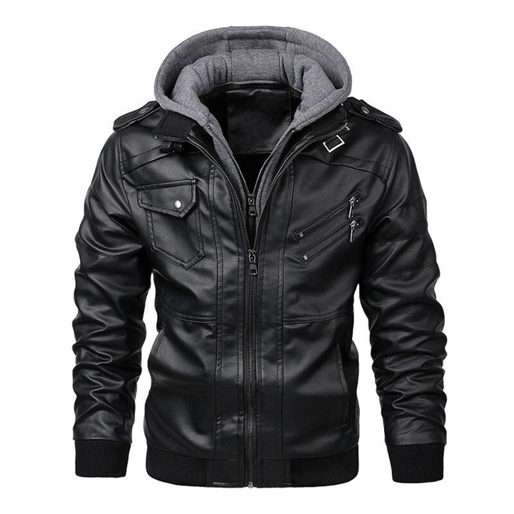 Jacob | Leather Jacket with Hood