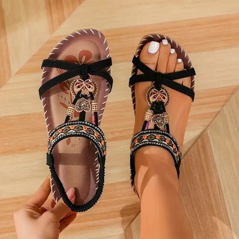 Catherine | Boho Flat Sandals